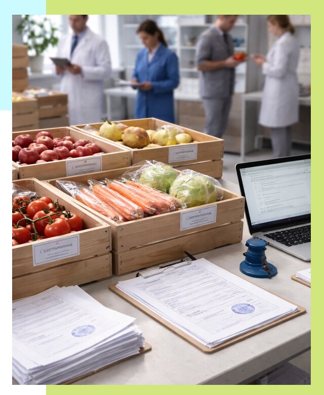 Сертификация овощей и фруктов в Брянске от 9138 р. | Алешин-Бнк
