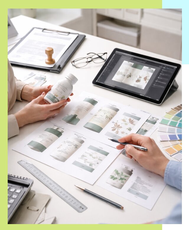 Профессиональная разработка дизайна и текста этикетки продукции в Брянске