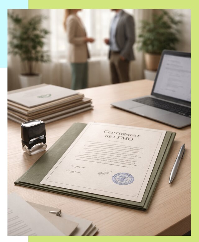 Сертификат без ГМО в Брянске от 8063 р. оформить срочно Алешин-Бнк