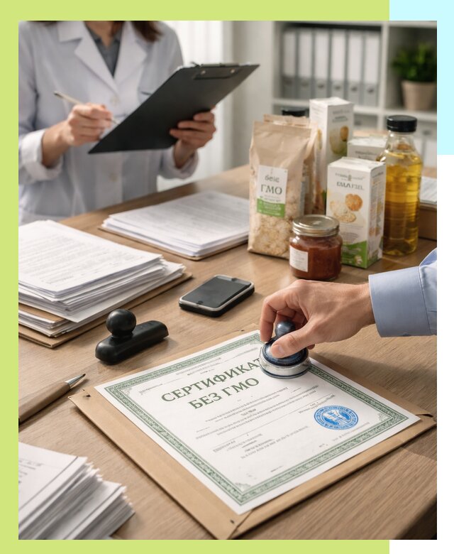 Получение сертификата Без ГМО для продукции в Брянске